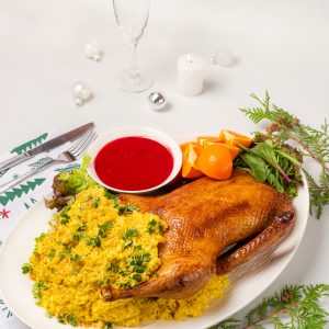 Утка пряная в мандариновом маринаде